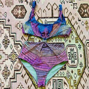 Mara Hoffman radial knot one piece swimsuit